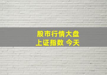 股市行情大盘上证指数 今天